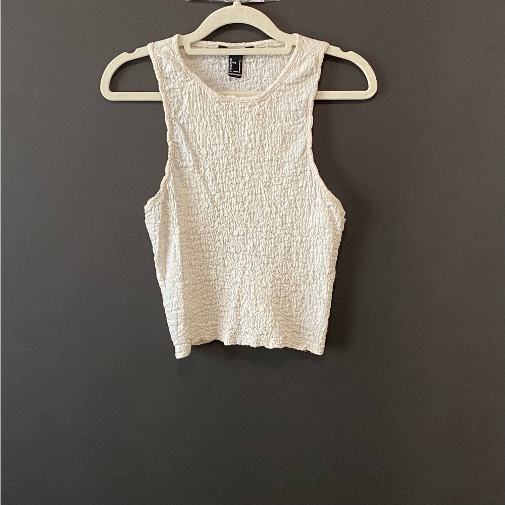 Cream Textured Forever 21 Tank Top Size Small